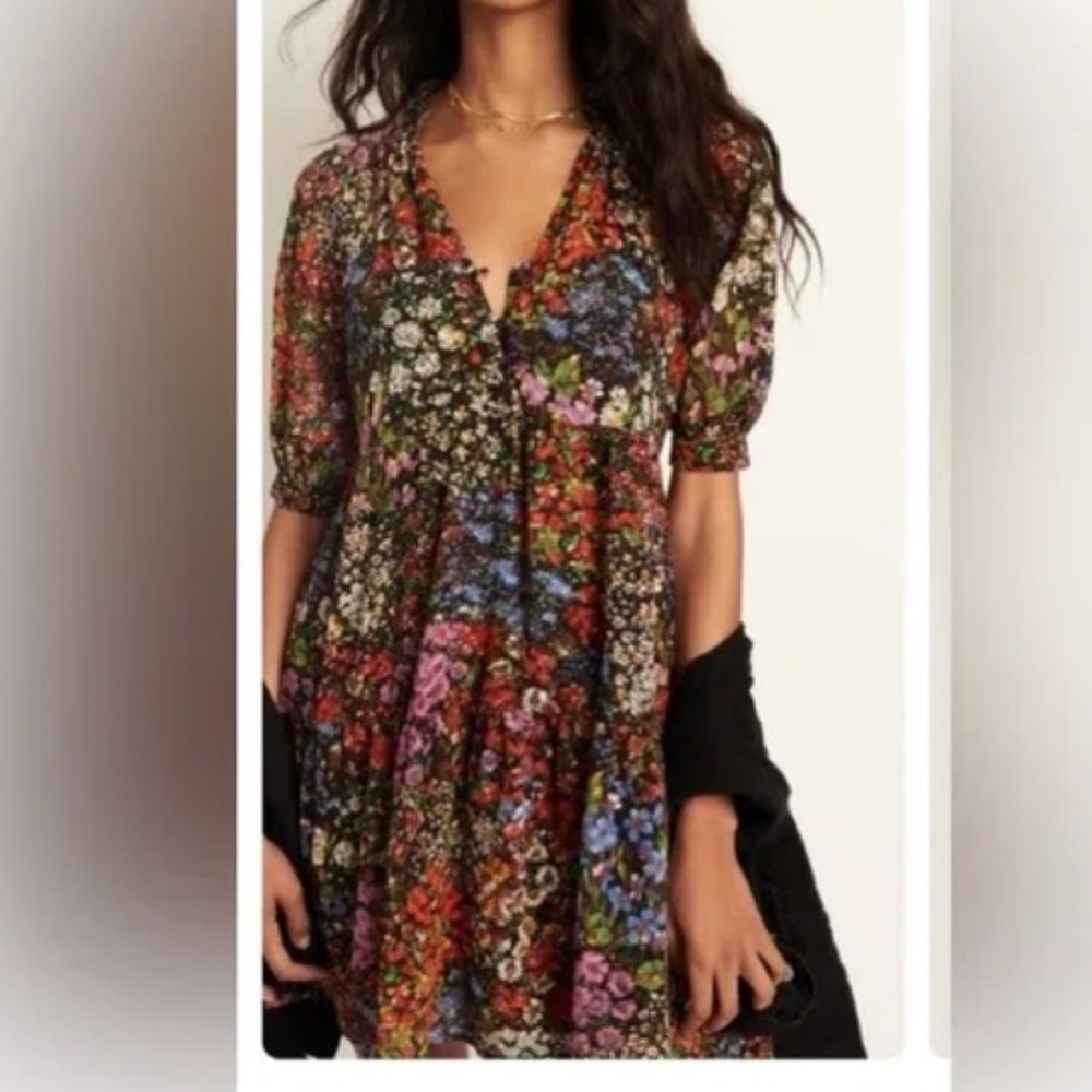 Maeve Melinda Tiered Tunic Floral Dress